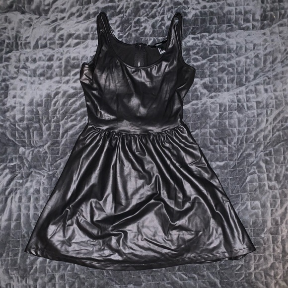 Forever 21 Dresses & Skirts - Forever 21 Leatherette Skater Dress